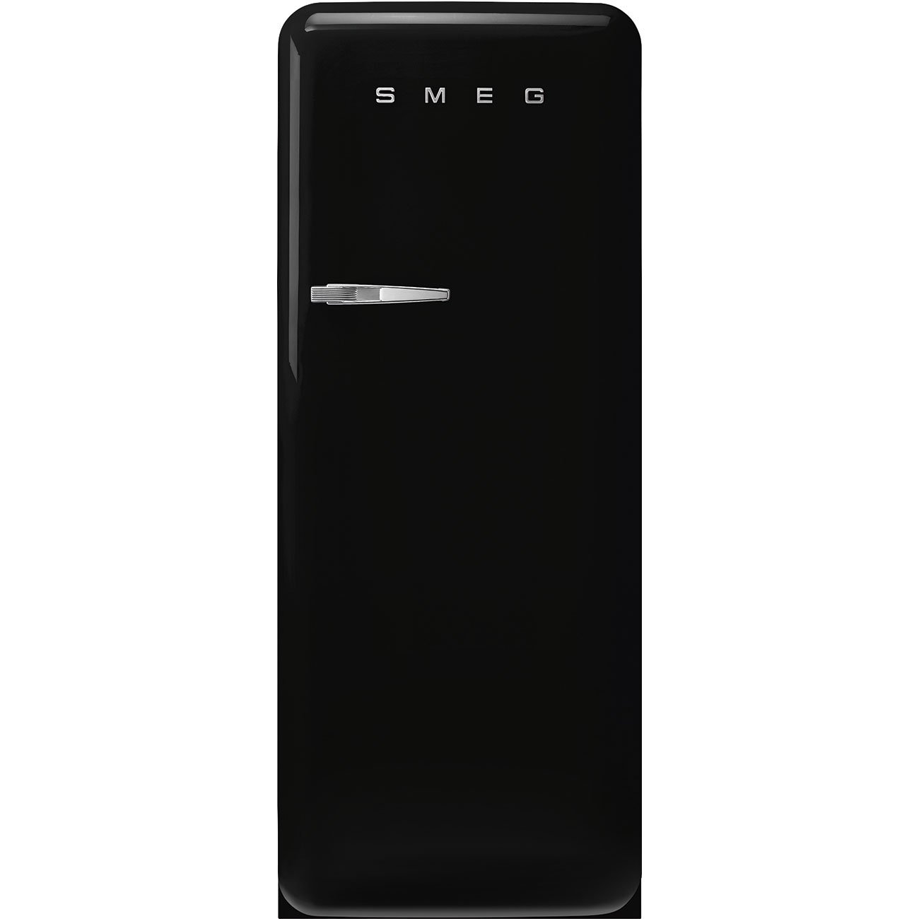 Refrigerador Smeg 1 Porta Preto Anni 50 Dobradiça à Direita 270L 220V