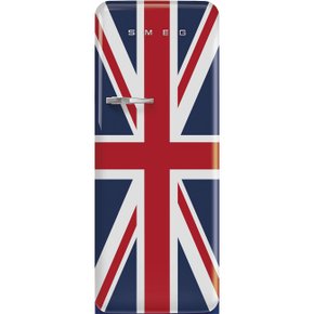SMEG社製　冷蔵庫　ユニオンジャック　100Ｖ　FAB5URUJ（右ヒンジ） Refrigerador Smeg 1 Porta Union Jack, Anni 50, 270L, Dobradiça à