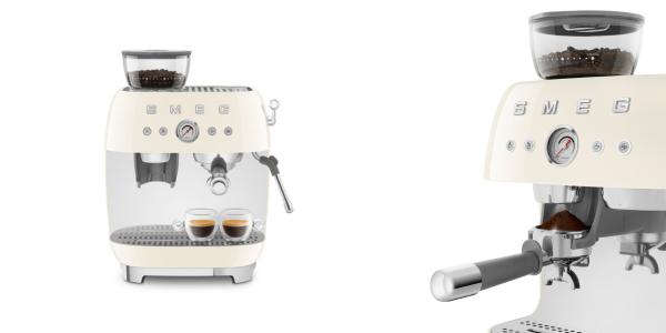 Máquina de Café Espresso Manual Anni‑50 Preto com Moedor 220V