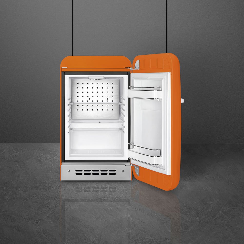 Refrigerador Smeg 1 Porta Laranja Anni 50 Dobradiças á Direita