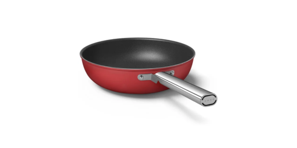 Wok Smeg Années 50 - Rouge - Modèle CKFW3001RDM - Neuf Sous Emballage