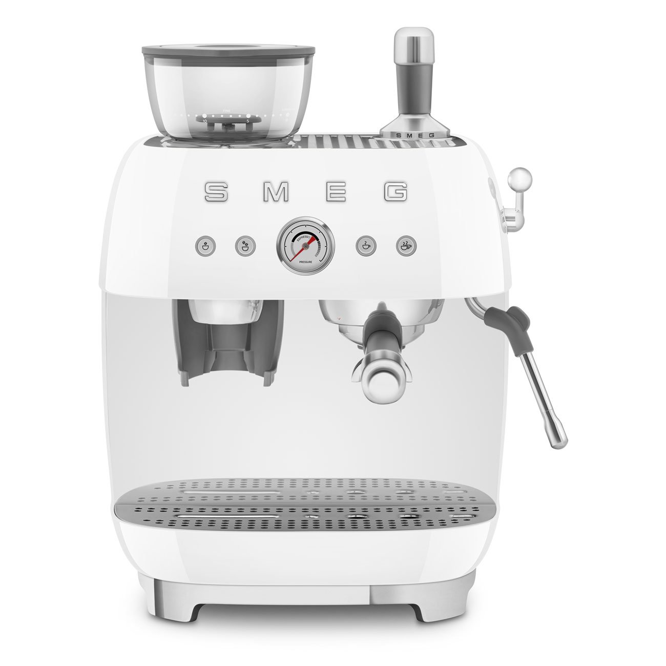 SMEG コーヒーメーカー/50's Style Coffee machine Máquina de Café Espresso Manual Anni‑50 Branco com Moedor 220V