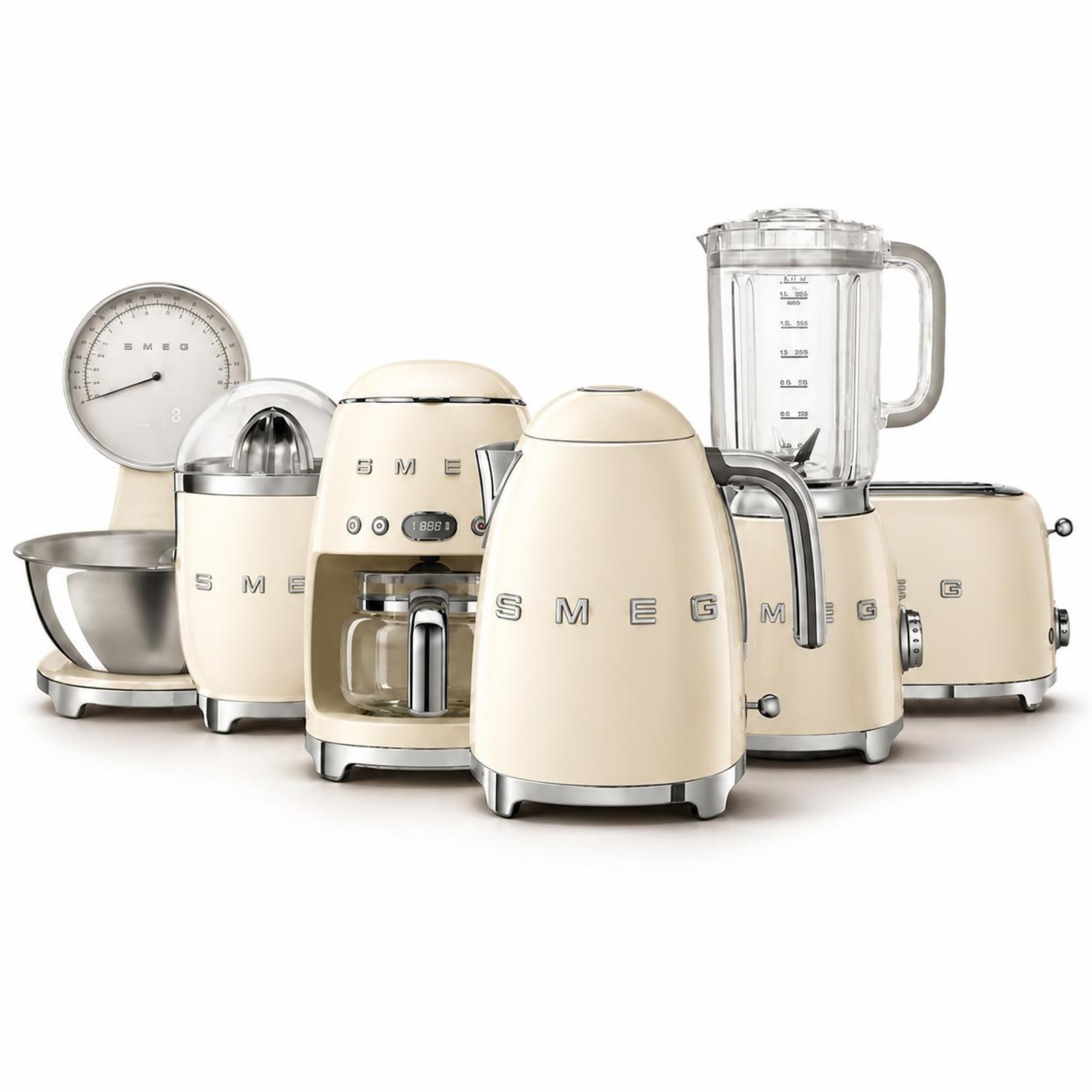 Conjunto Eletroportáteis Smeg, Creme, 220v