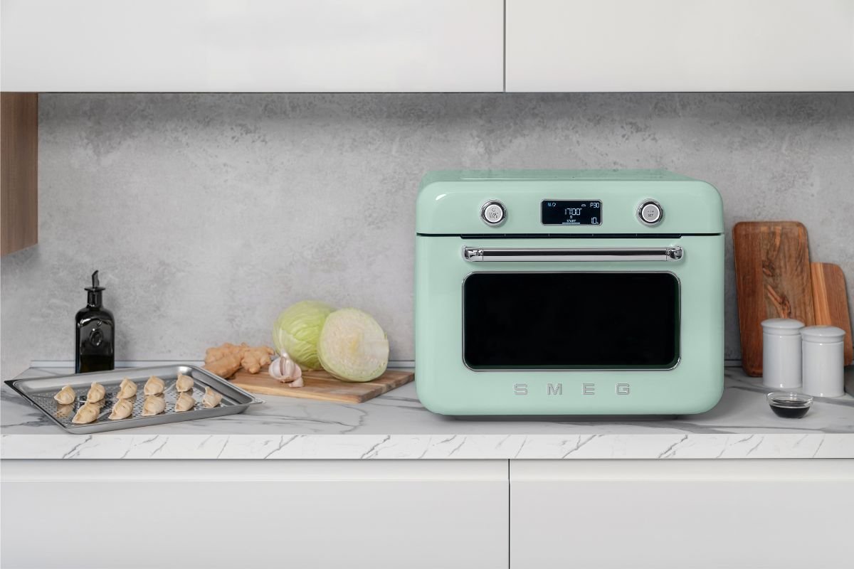 forno de bancada verde smeg