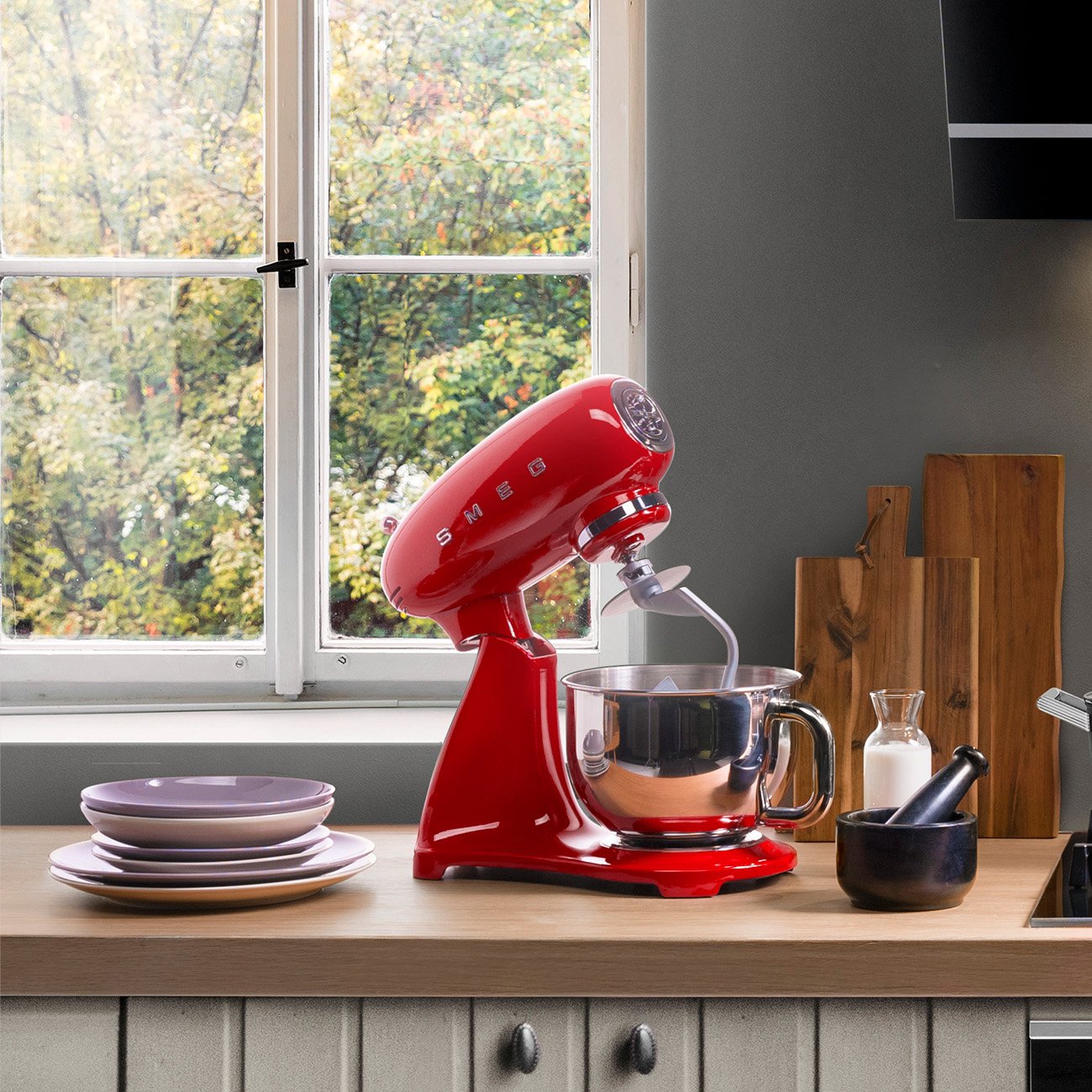 Conjunto Eletroportáteis Smeg, Vermelho, 220v