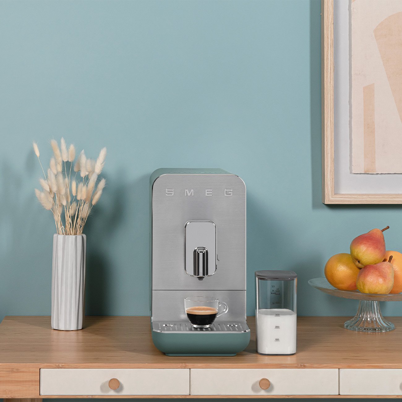 Máquina de Café Automática Smeg Verde Esmeralda Anni 50 220V