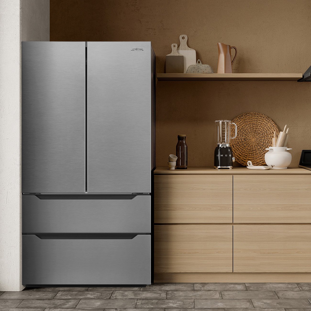 Refrigerador Smeg 2 Portas Inox, Linha Universal, 636L, 127V